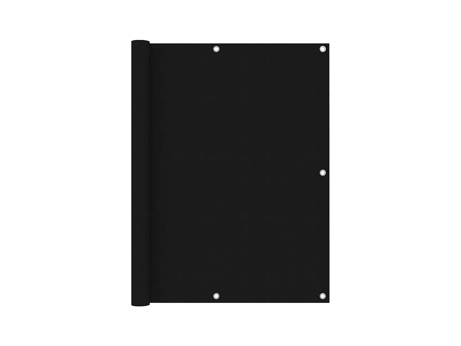 Écran de balcon Noir 120x500 Tissu Oxford