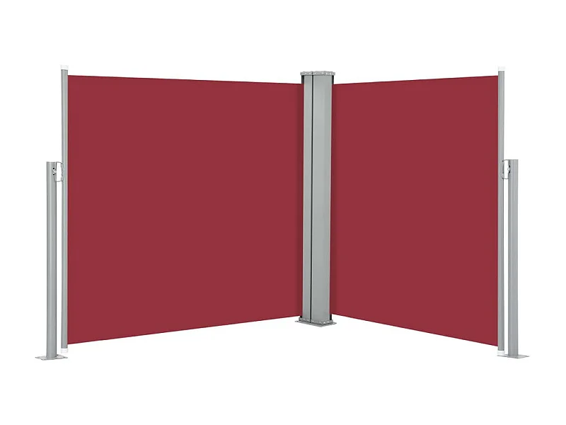 Auvent latéral rétractable Rouge 120x600