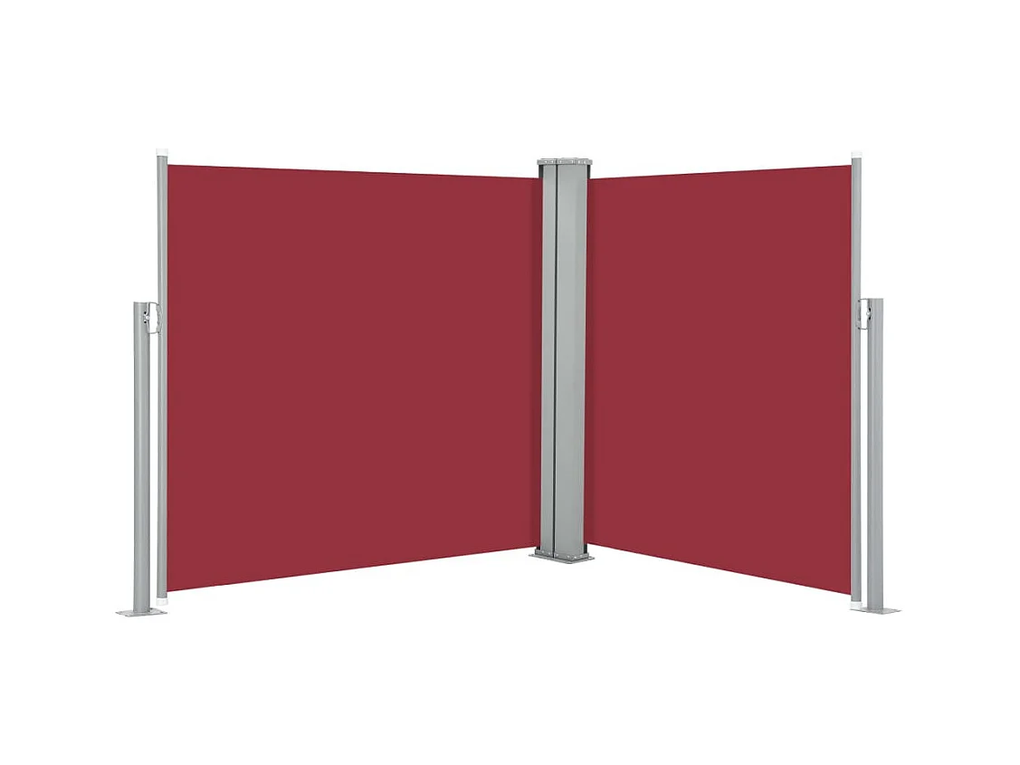 Auvent latéral rétractable Rouge 120x600