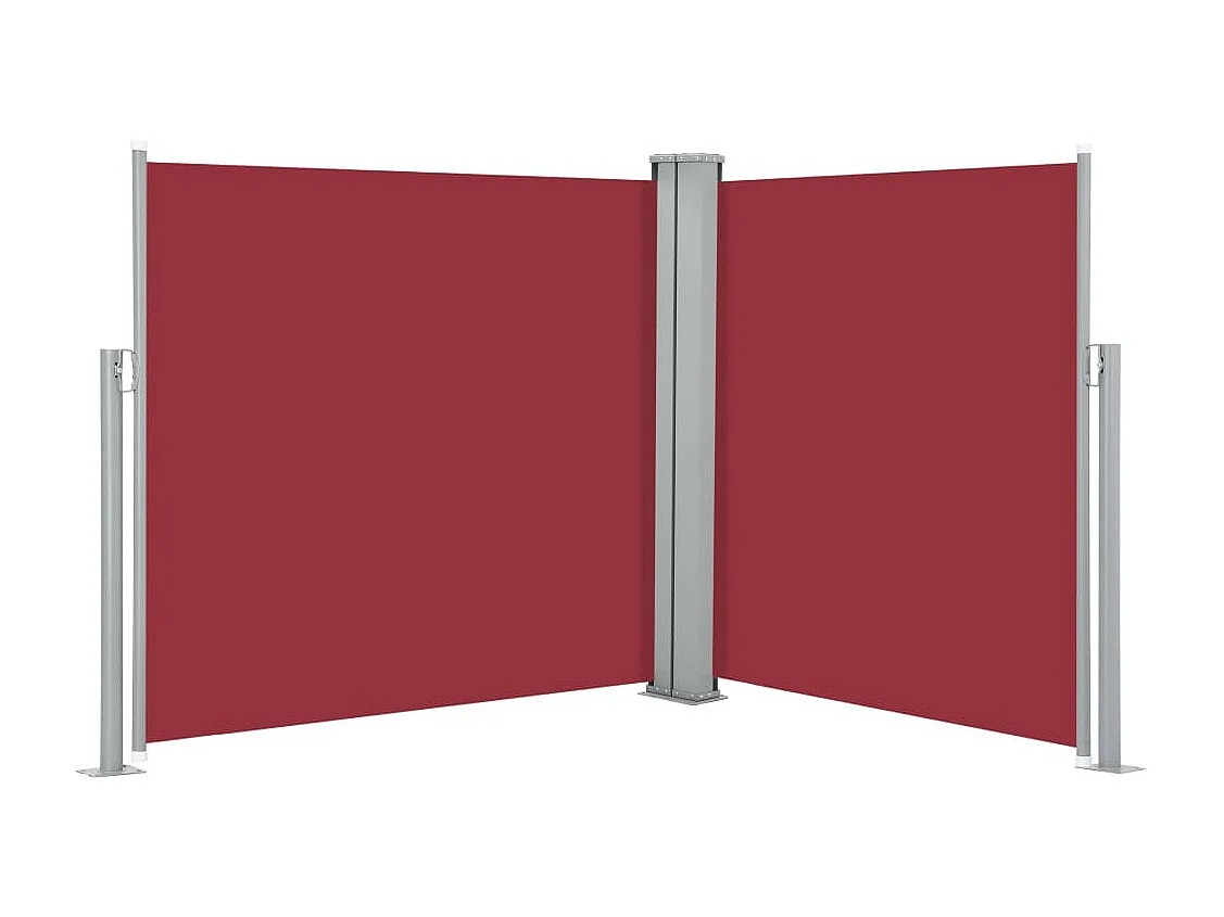 Auvent latéral rétractable Rouge 120x600