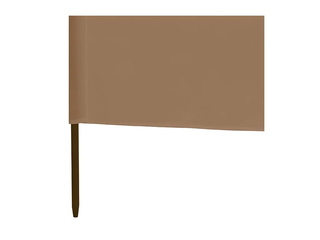 Paravent 3 panneaux Tissu 400x120 Taupe