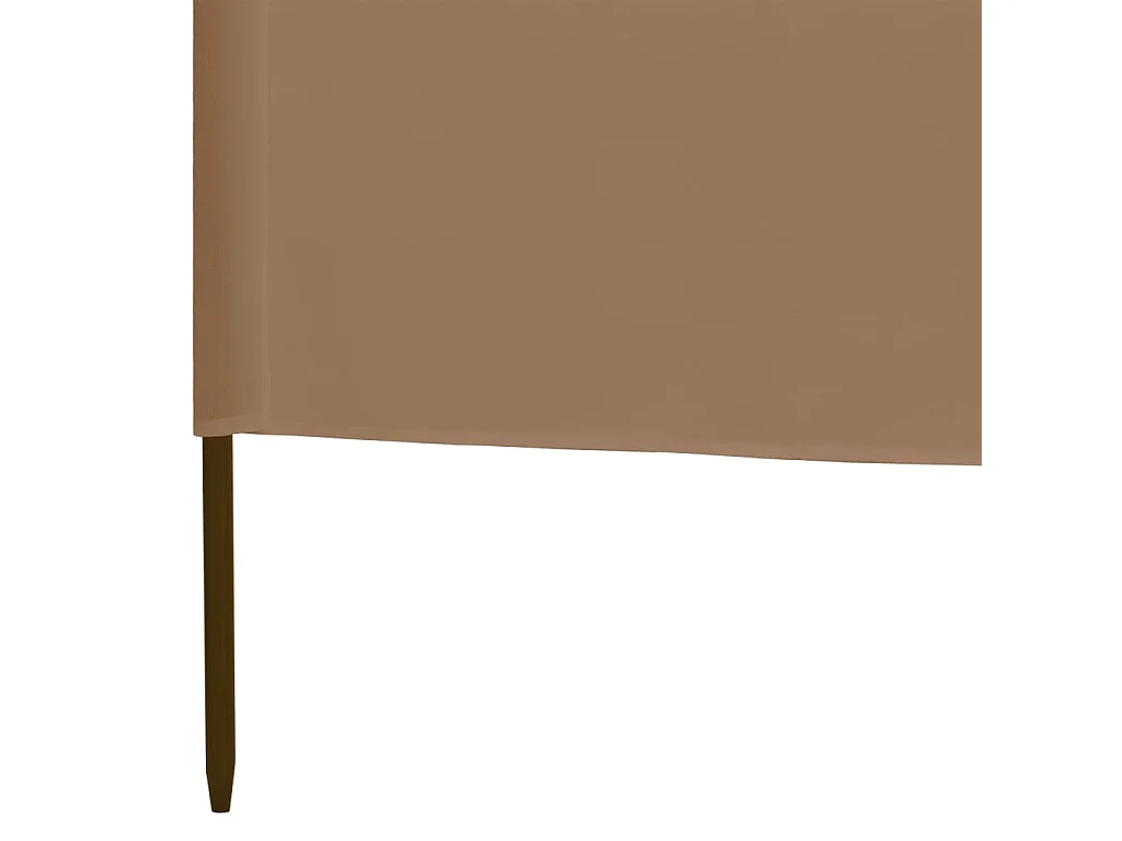 Paravent 3 panneaux Tissu 400x120 Taupe