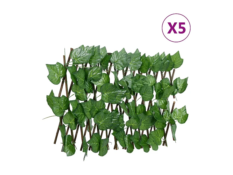 Treillis de feuille de vigne artificiel extensible 5 pcs