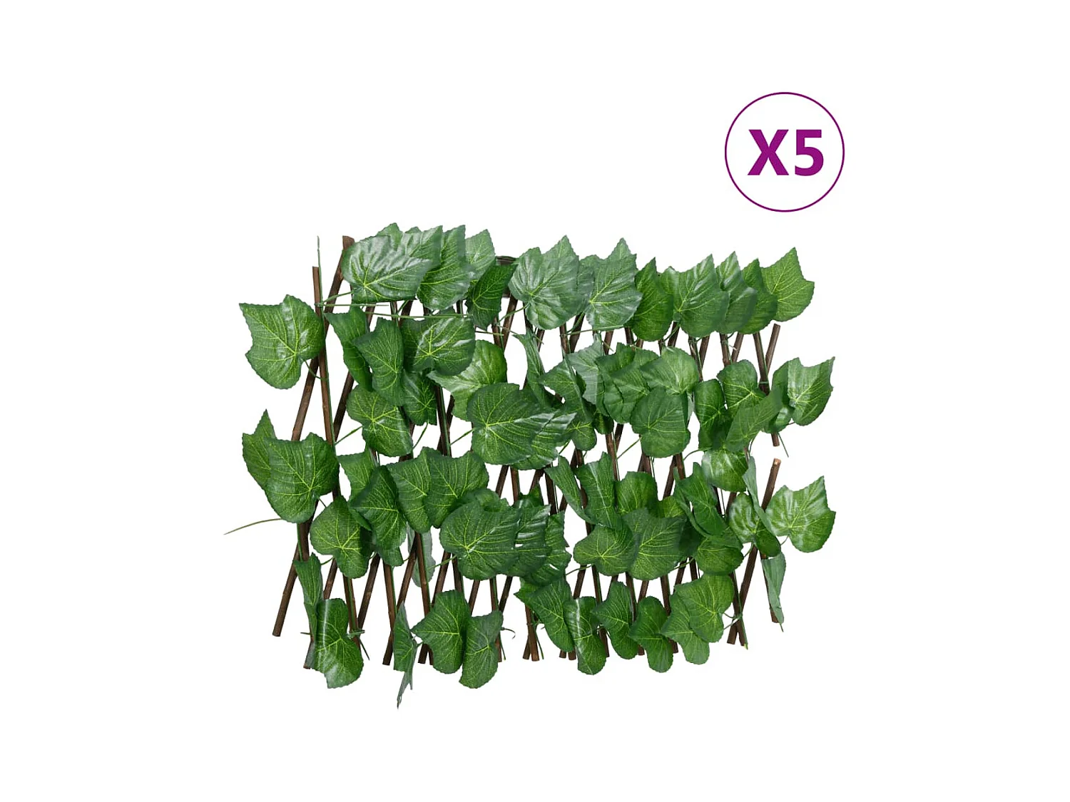 Treillis de feuille de vigne artificiel extensible 5 pcs