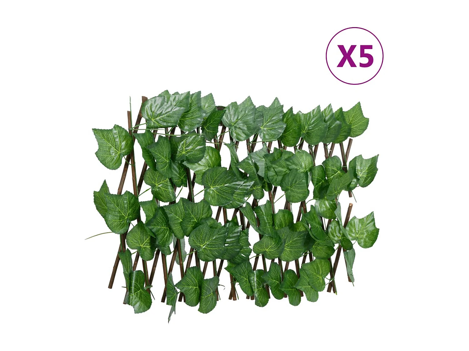 Treillis de feuille de vigne artificiel extensible 5 pcs