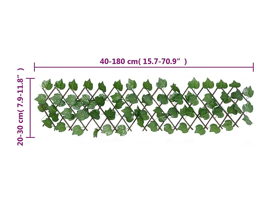 Treillis de feuille de vigne artificiel extensible 5 pcs