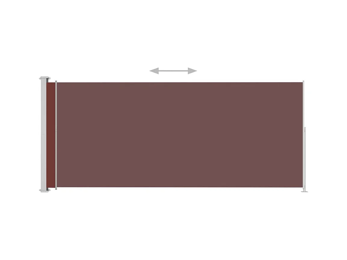 Auvent latéral rétractable de patio 180x500 Marron 2