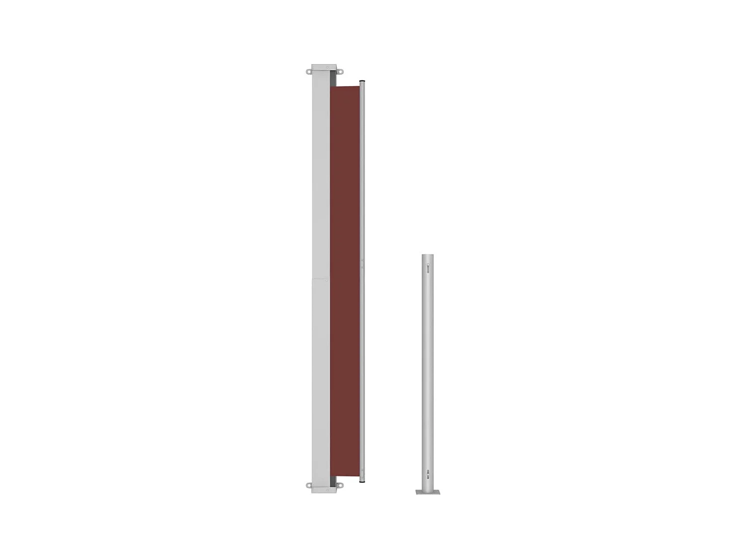 Auvent latéral rétractable de patio 180x500 Marron 2