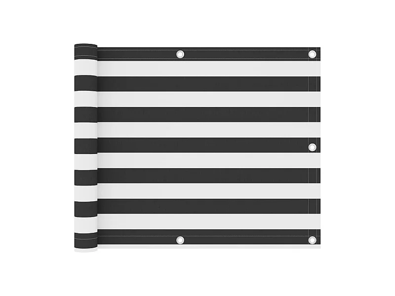 Écran de balcon Anthracite et blanc 75x300 Tissu Oxford