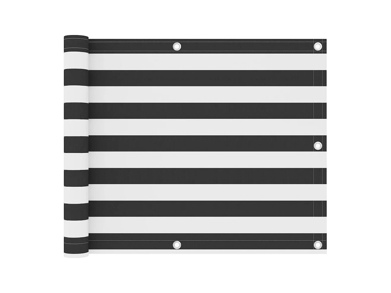 Écran de balcon Anthracite et blanc 75x300 Tissu Oxford