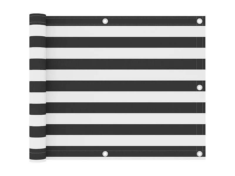 Écran de balcon Anthracite et blanc 75x300 Tissu Oxford
