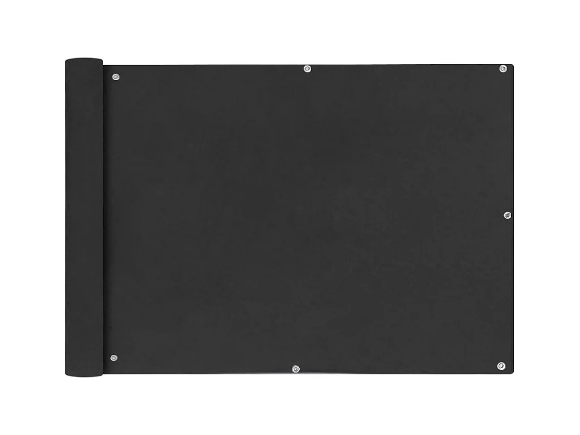 Écran de balcon en tissu Oxford anthracite de 75x600