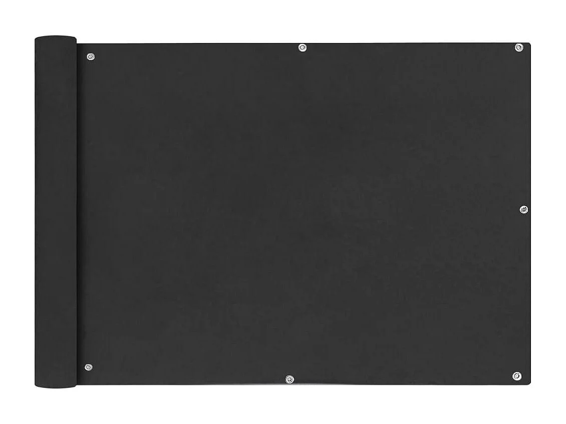 Écran de balcon en tissu Oxford anthracite de 75x600