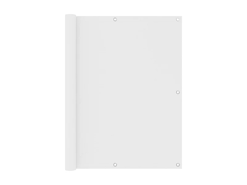 Écran de balcon Blanc 120x600 Tissu Oxford