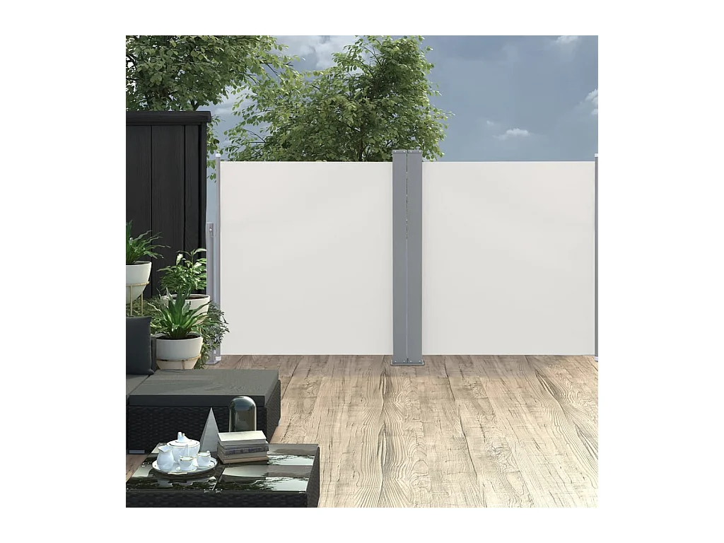 Auvent latéral rétractable Crème 100x600