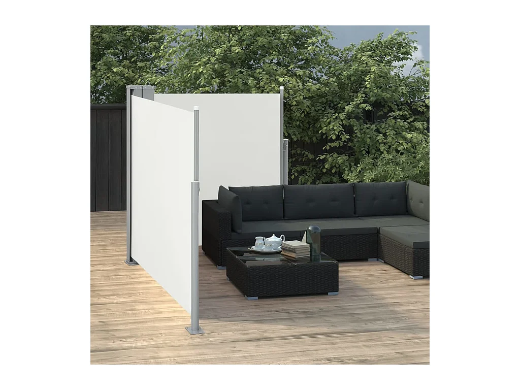 Auvent latéral rétractable Crème 100x600