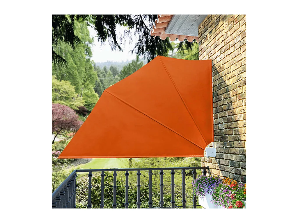 Auvent latéral pliable de balcon Terre cuite 160x240