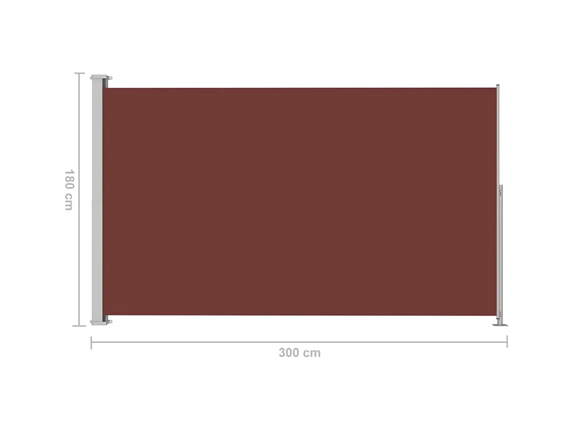 Auvent latéral rétractable de patio 180x300 Marron