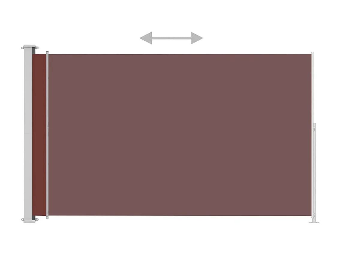 Auvent latéral rétractable de patio 180x300 Marron