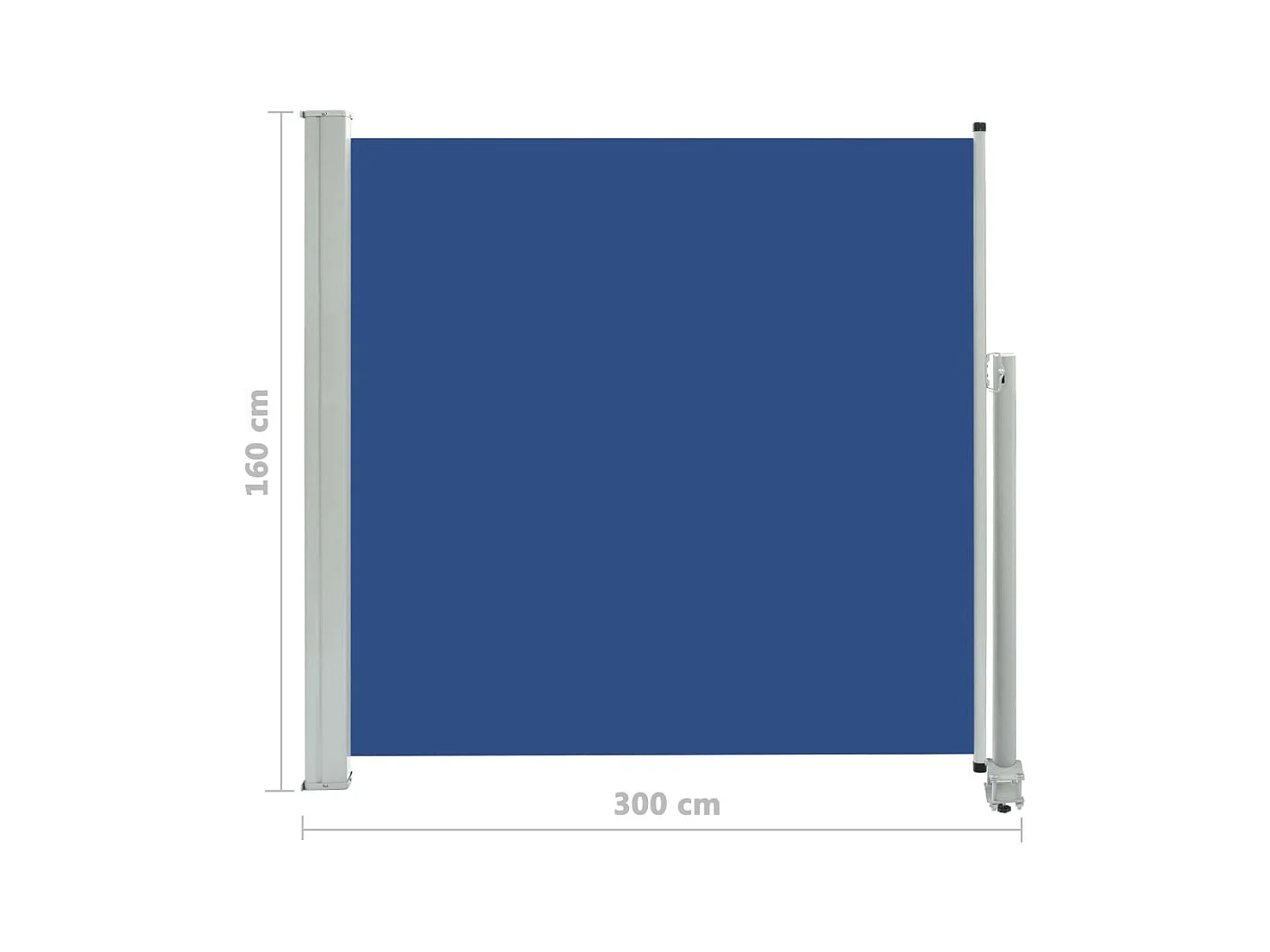 Auvent latéral rétractable de patio 160x300 Bleu