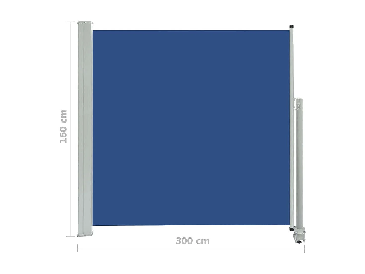 Auvent latéral rétractable de patio 160x300 Bleu