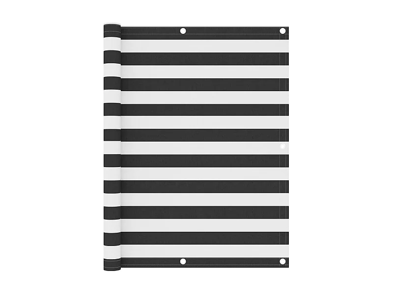 Écran de balcon Anthracite et blanc 120x400 Tissu Oxford