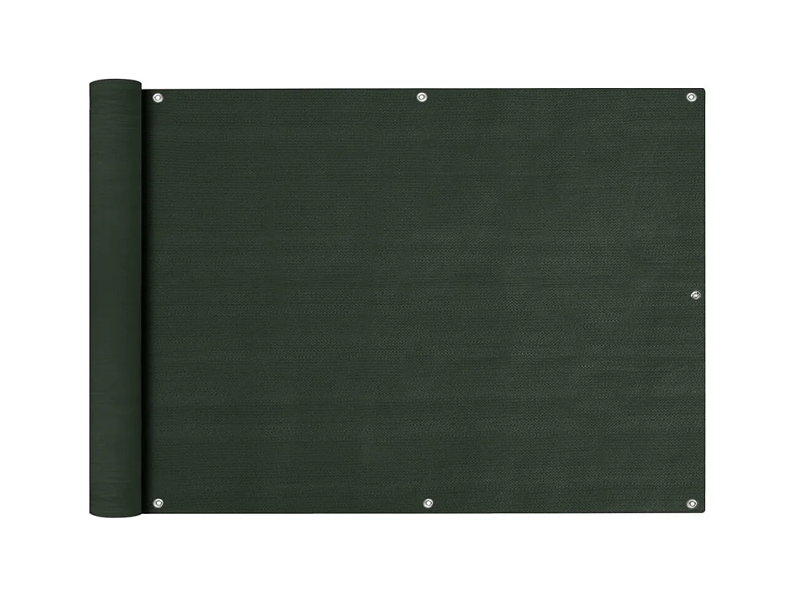 Écran de balcon Vert foncé 75x600 PEHD