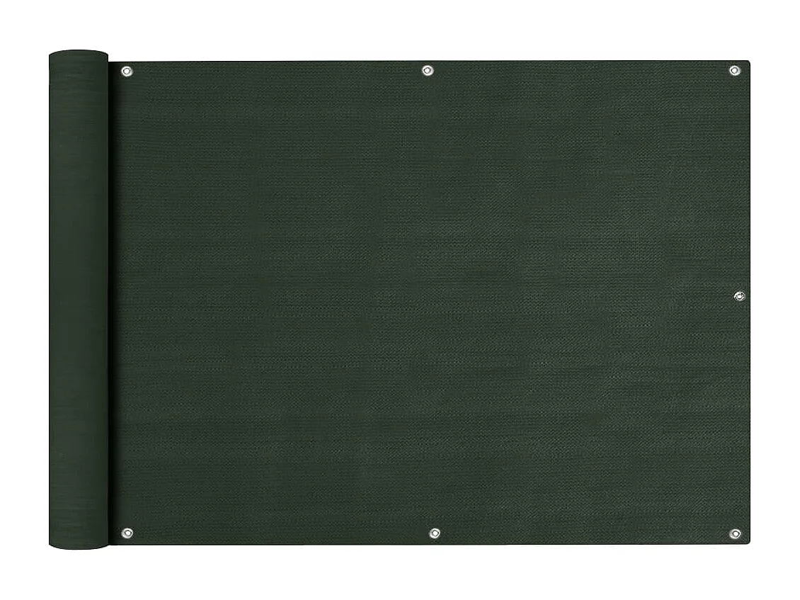 Écran de balcon Vert foncé 75x600 PEHD