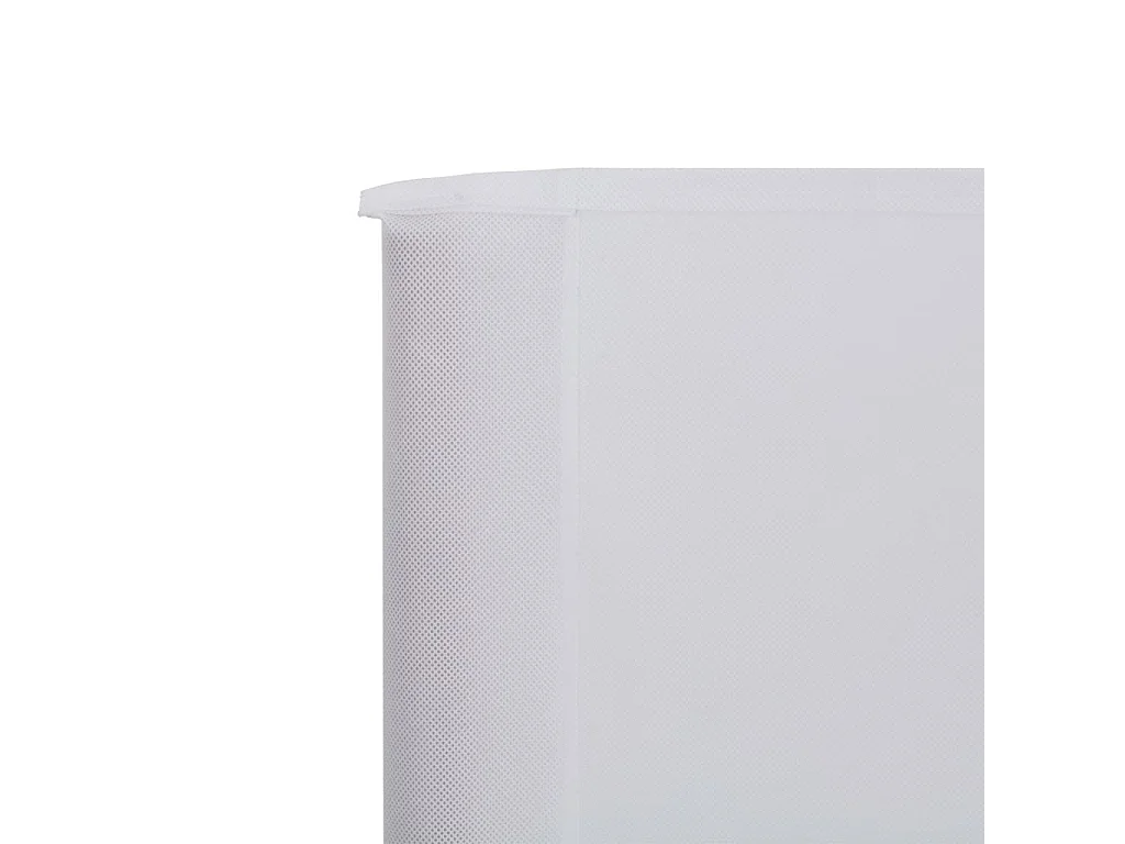 Paravent 5 panneaux Tissu 600x120 Blanc sable