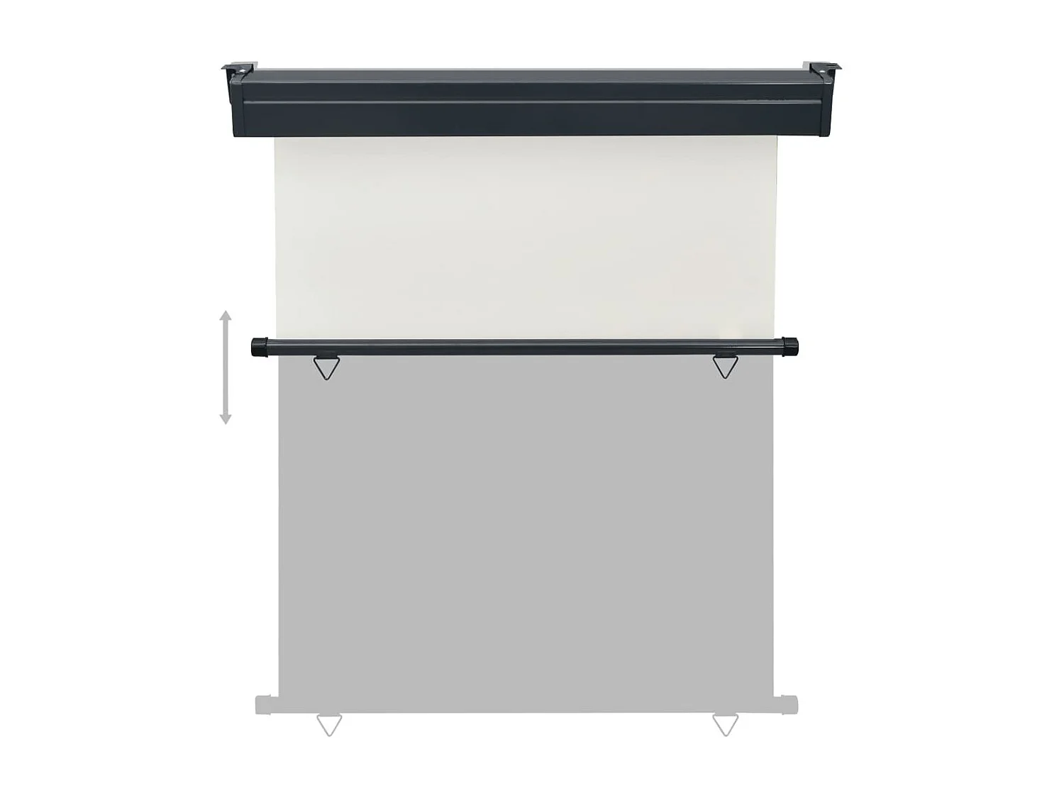 Auvent latéral de balcon 140x250 Crème 2