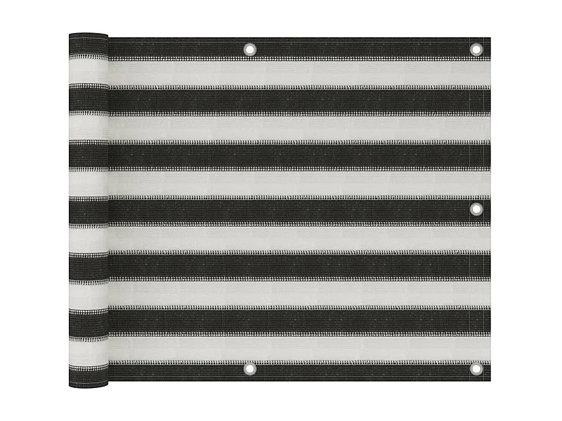 Écran de balcon PEHD 75x300 Anthracite et blanc