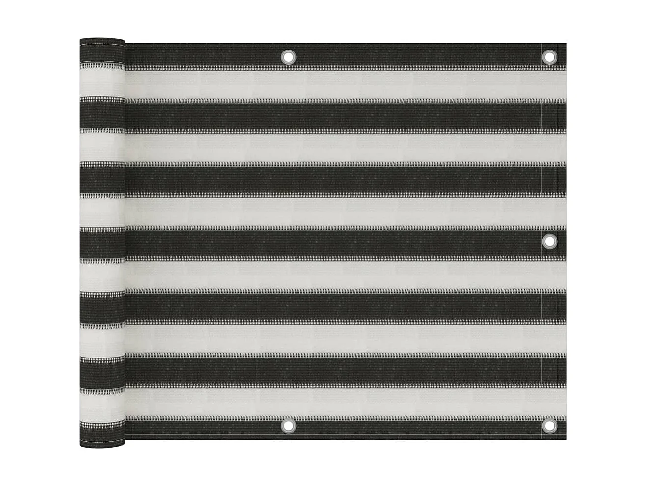 Écran de balcon PEHD 75x300 Anthracite et blanc