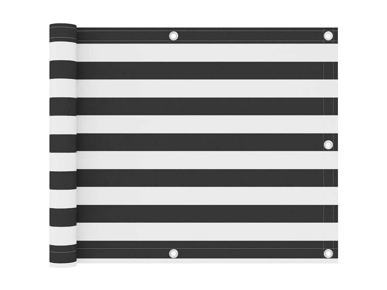 Écran de balcon Anthracite et blanc 75x600 Tissu Oxford