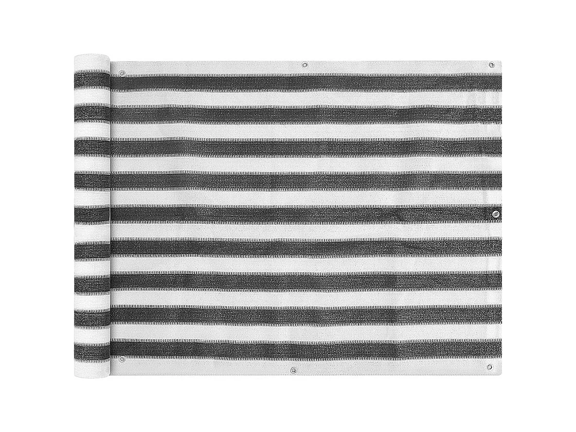 Écran de balcon en PEHD 90x400 Anthracite et blanc