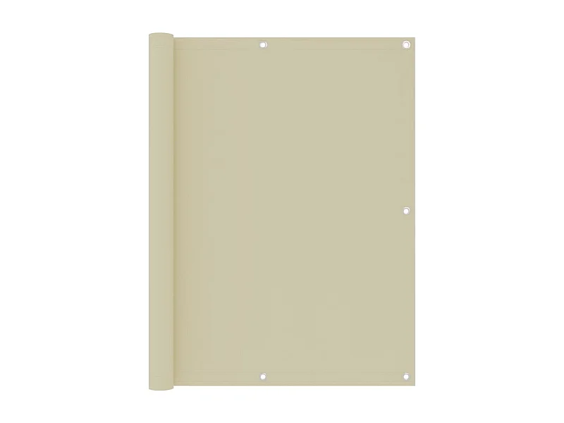 Écran de balcon Crème 120x600 Tissu Oxford