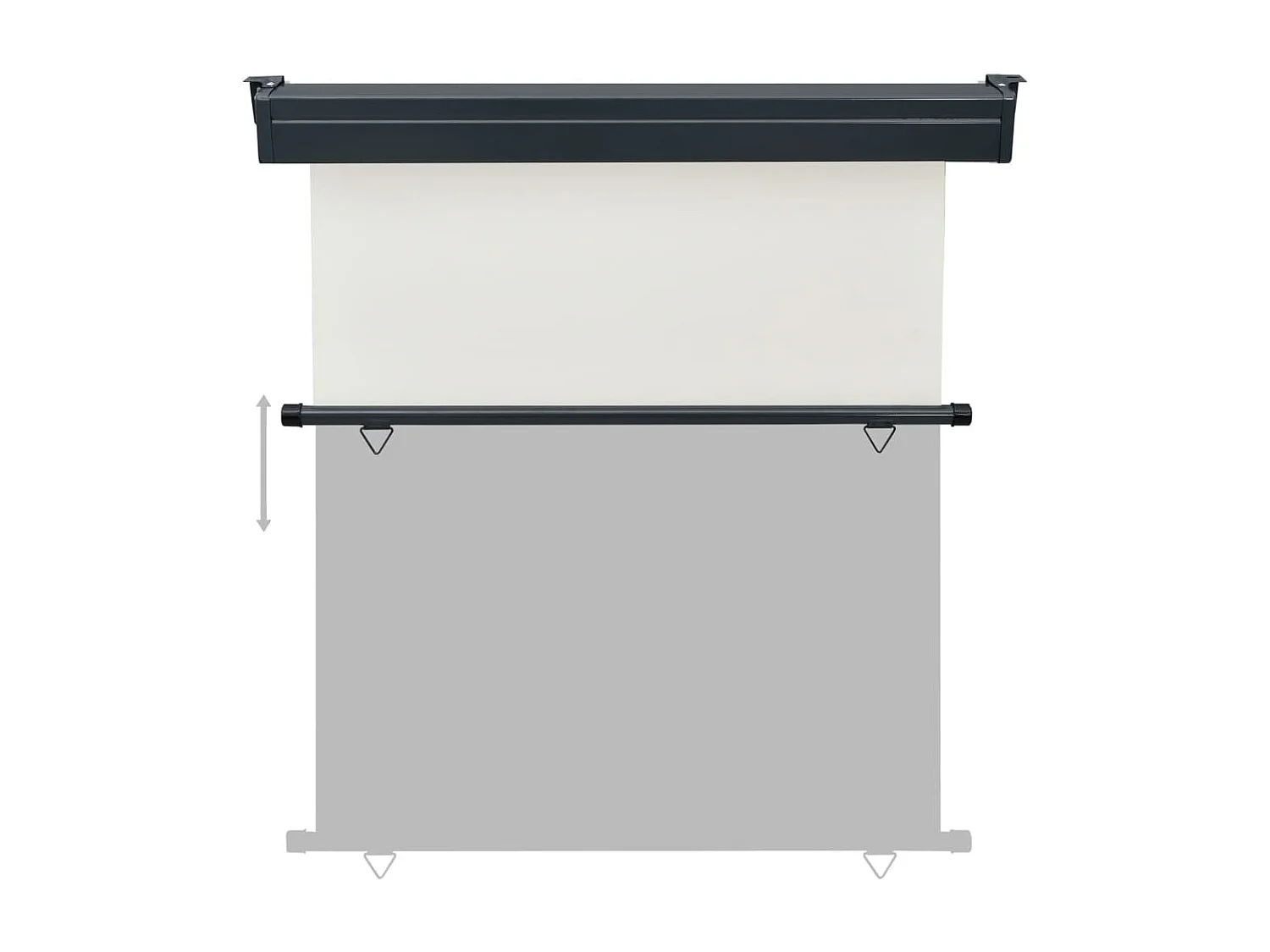 Auvent latéral de balcon 160x250 Crème