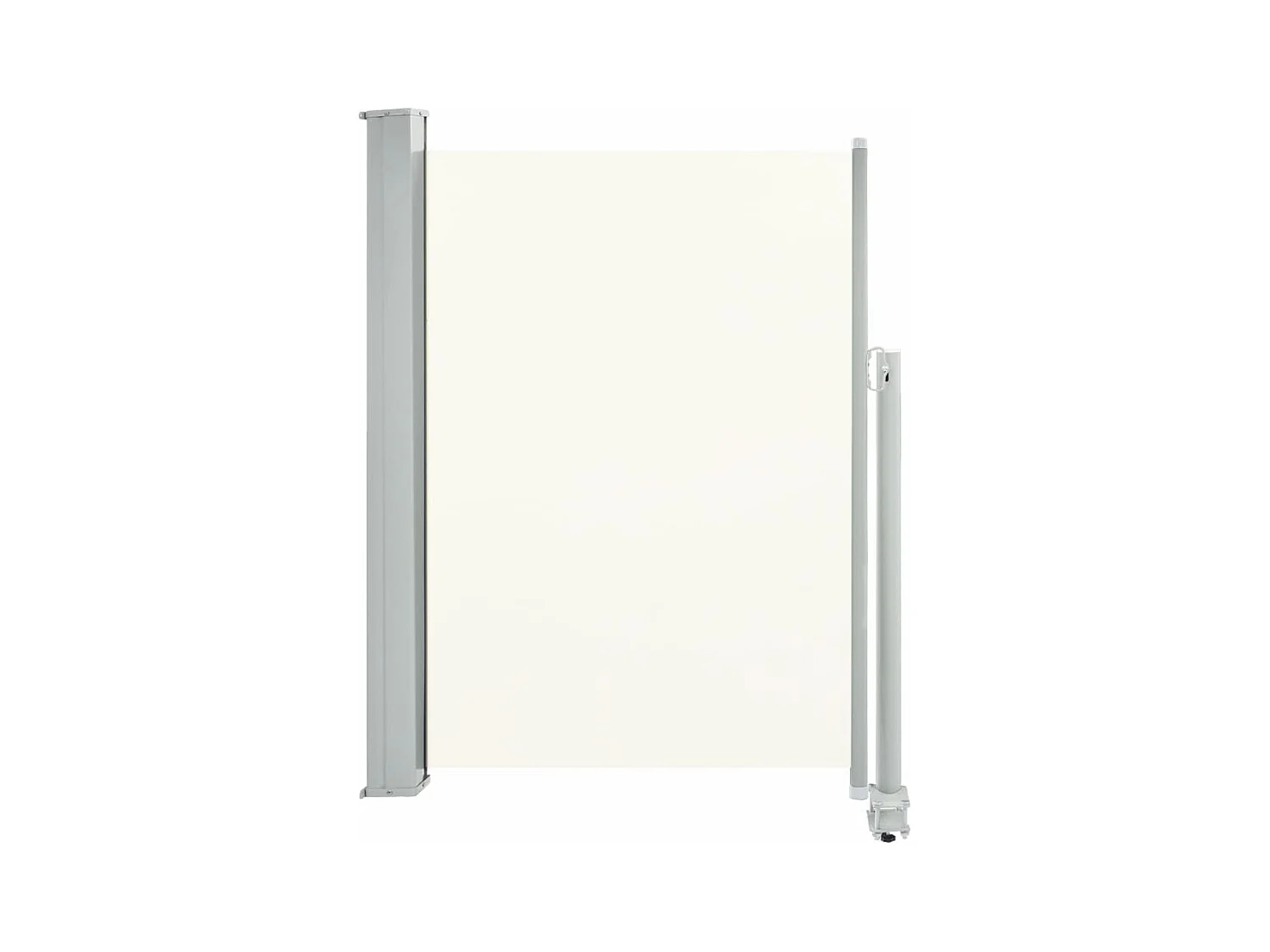 Auvent latéral rétractable de patio 100x300 Blanc cassé