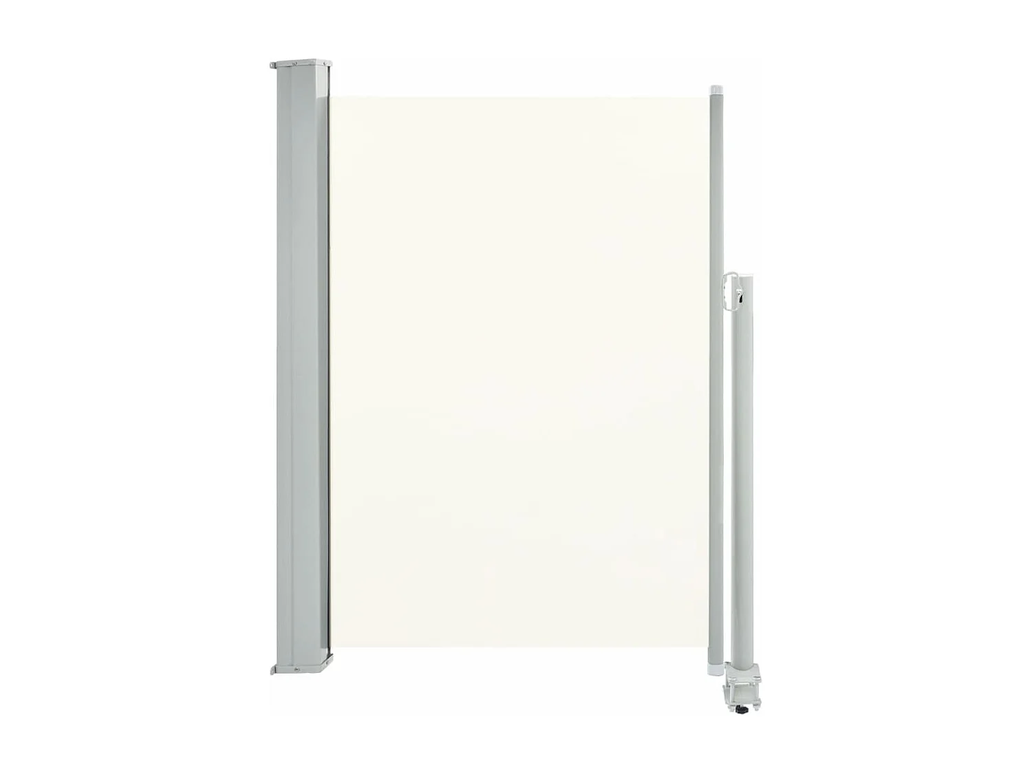 Auvent latéral rétractable de patio 100x300 Blanc cassé