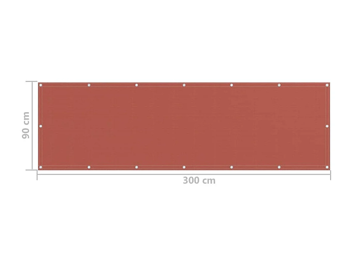 Écran de balcon Terre cuite 90x300 PEHD