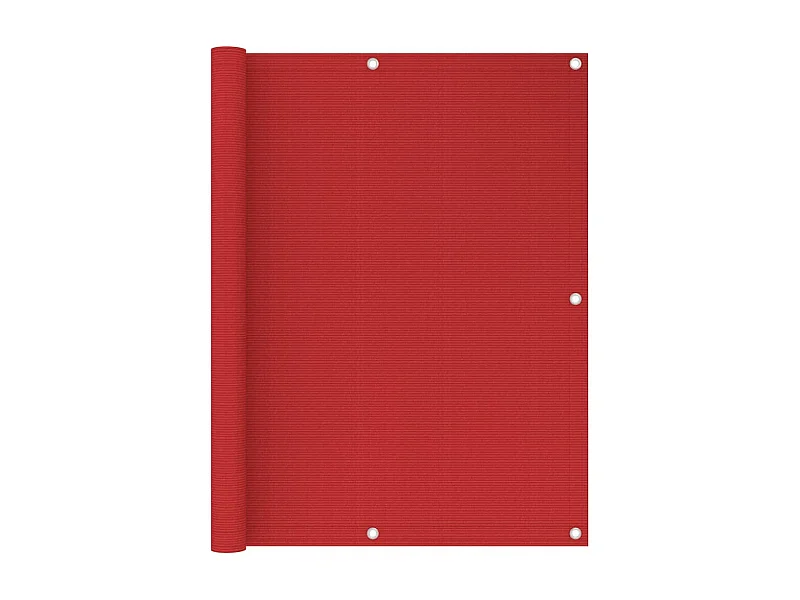 Écran de balcon Rouge 120x500 PEHD
