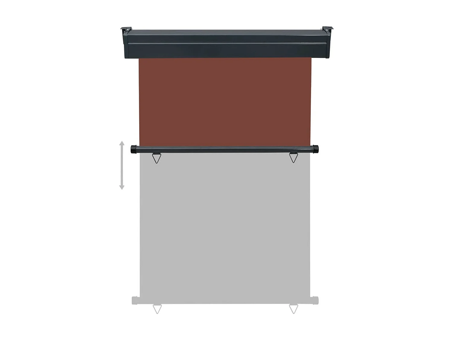 Auvent latéral de balcon 120x250 Marron