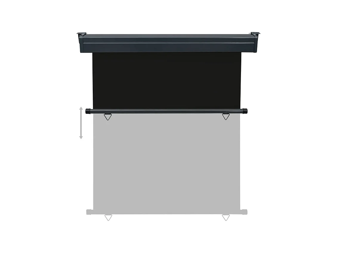 Auvent latéral de balcon 170x250 Noir 2