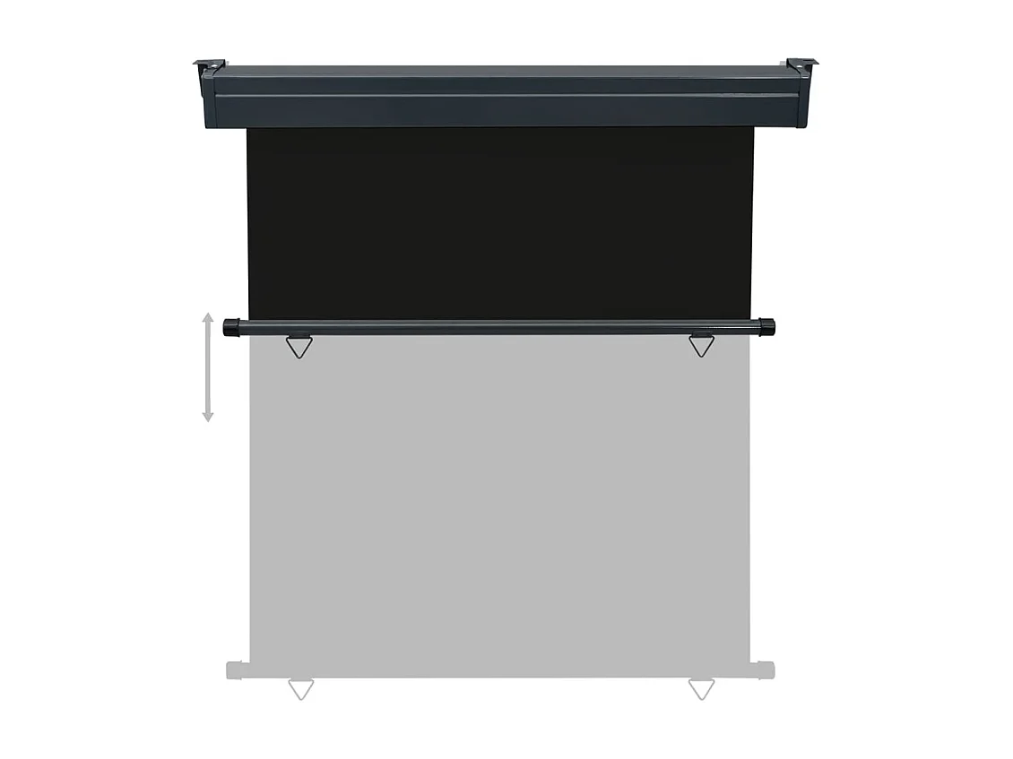 Auvent latéral de balcon 170x250 Noir 2