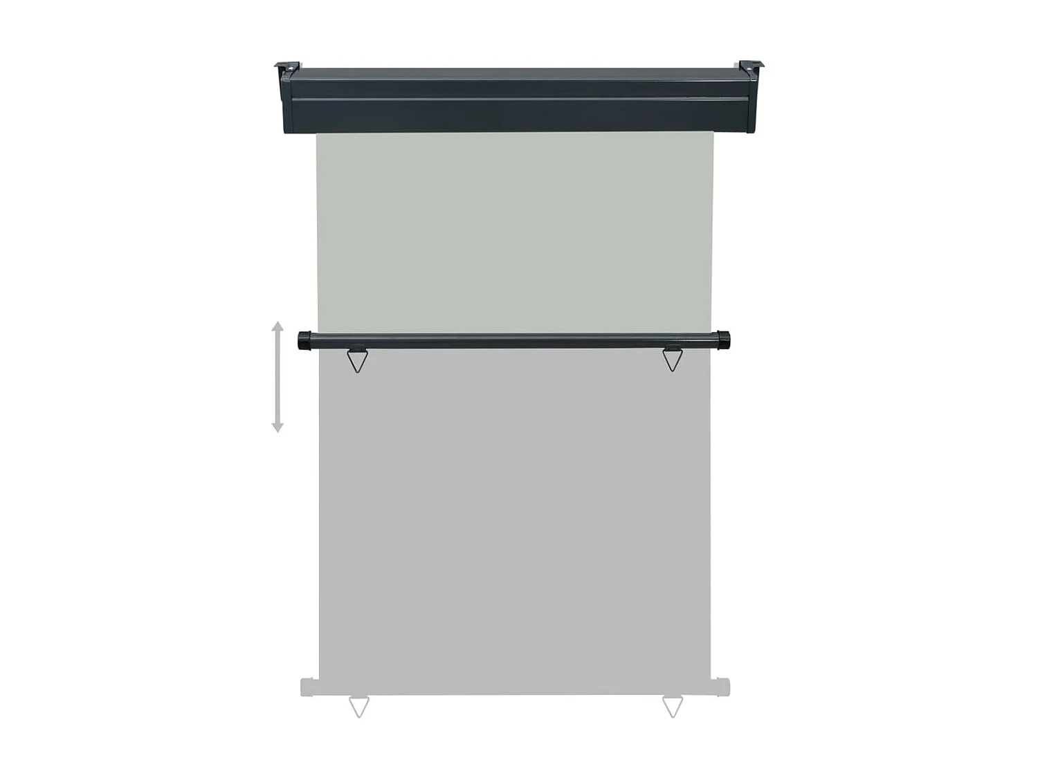 Auvent latéral de balcon 120x250 Gris