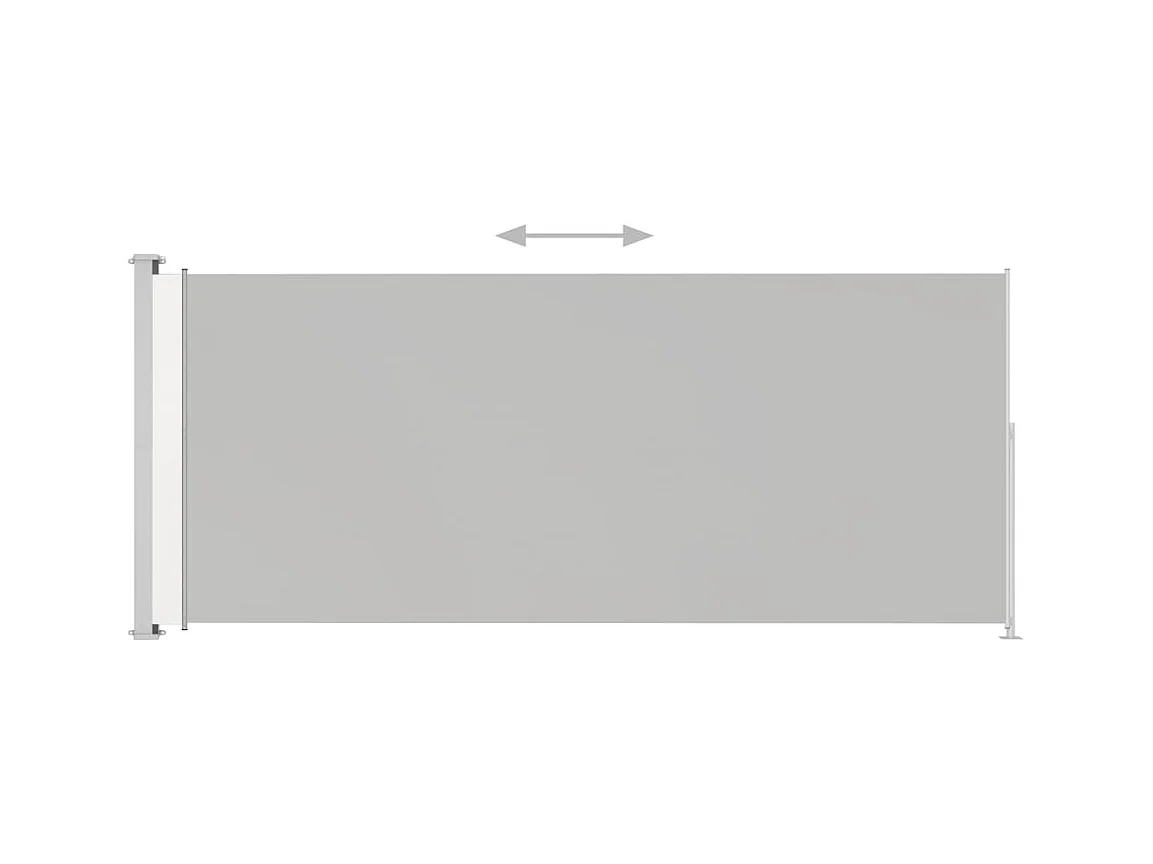 Auvent latéral rétractable de patio 180x500 Crème 2