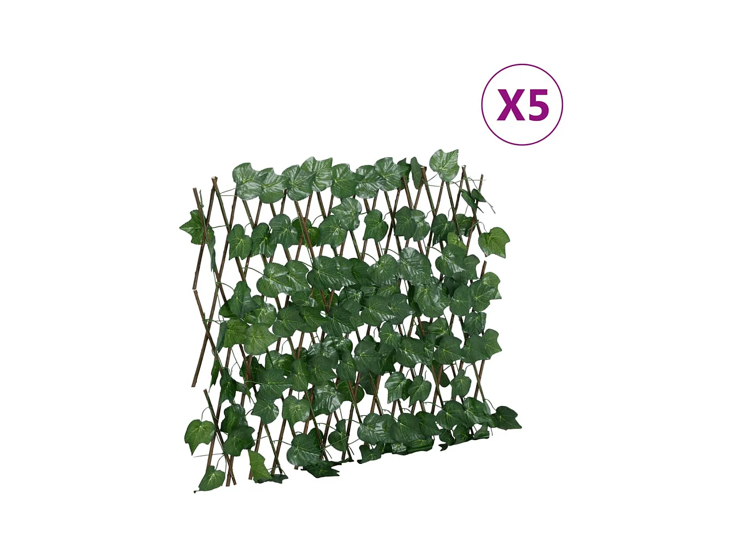 Treillis de feuille de vigne artificiel extensible 5 pcs