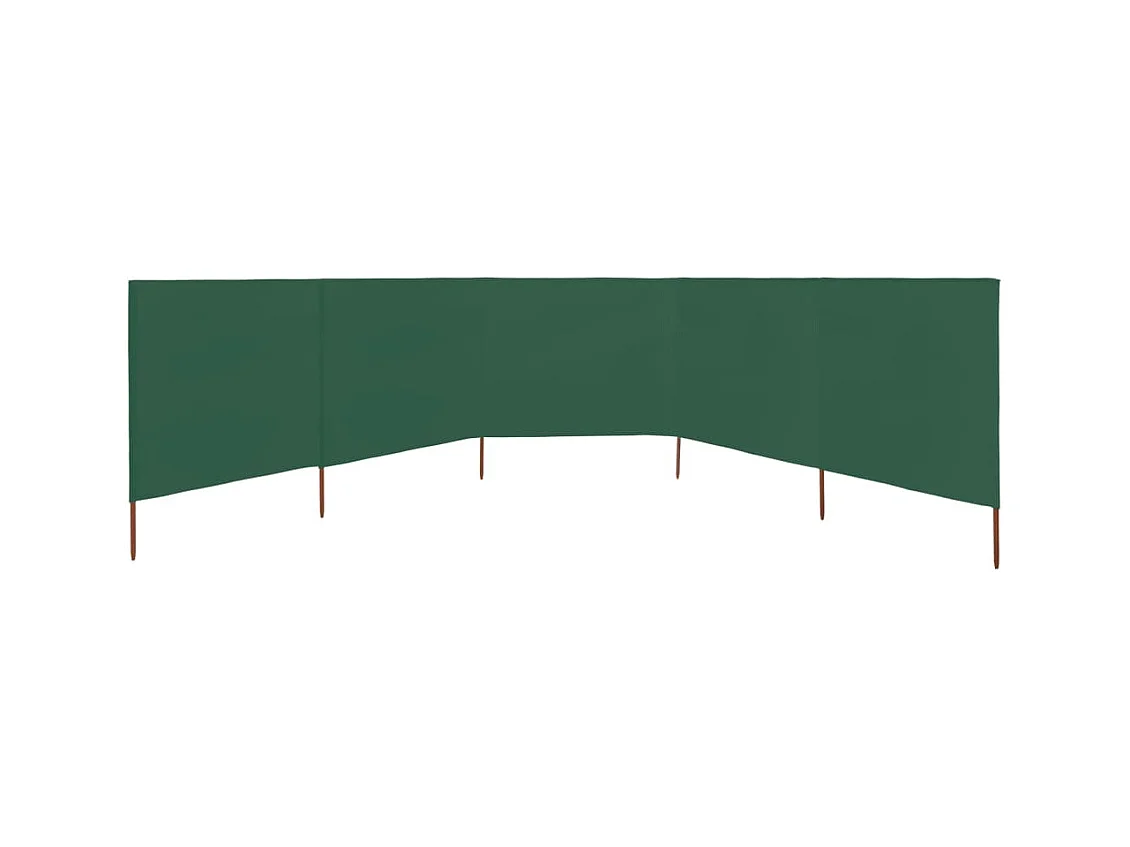 Paravent 5 panneaux Tissu 600x160 Vert
