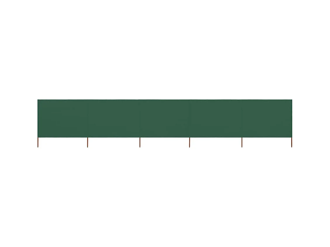 Paravent 5 panneaux Tissu 600x160 Vert