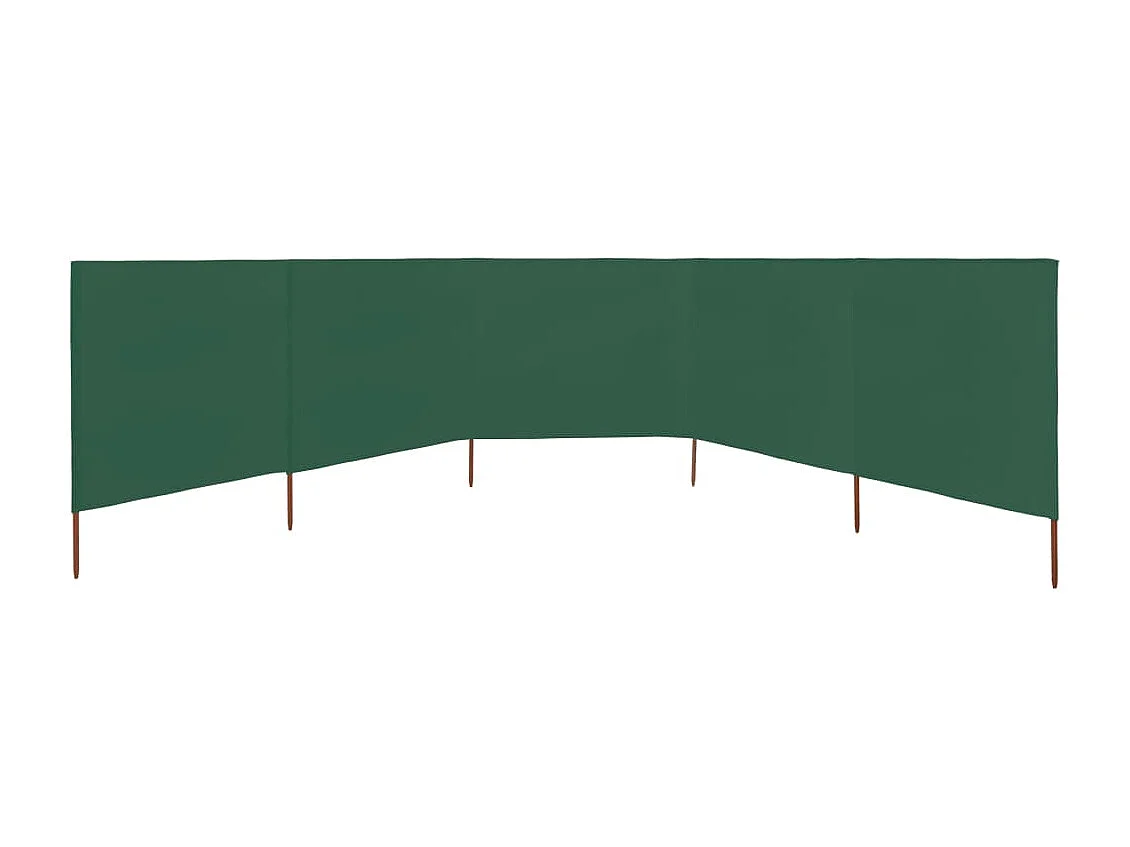 Paravent 5 panneaux Tissu 600x160 Vert