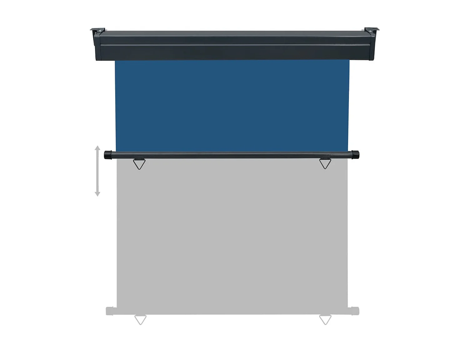 Auvent latéral de balcon 170x250 Bleu